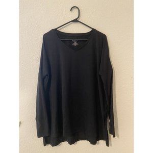 Women's Black Long Sleeve Thermal Top Size L